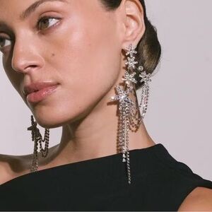 Stunning Silver Starburst Earrings